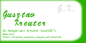 gusztav kreuter business card